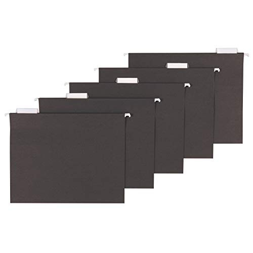 Amazon Basics Hanging File Folders, Letter Size, Black, 25-Pack | Amazon (US)