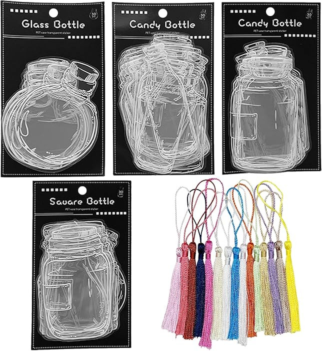 Woohome DIY Dried Flower Bookmark Kit - 120 Sheet Transparent Pressed Flower Bookmarks with Tasse... | Amazon (US)