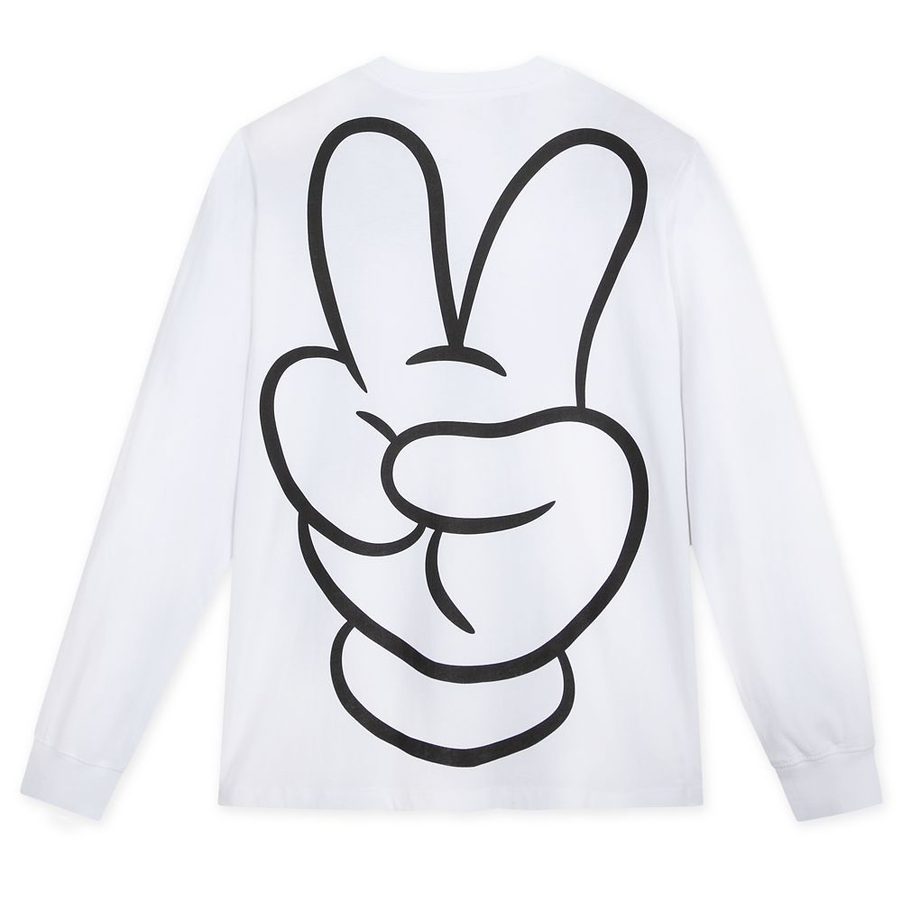Mickey Mouse Peace Sign Long Sleeve T-Shirt for Adults | Disney Store
