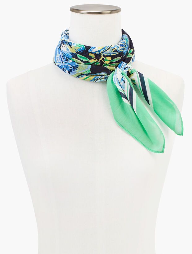 Watercolor Vases Square Scarf | Talbots