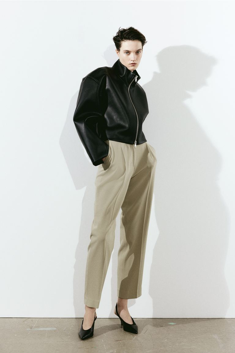 Wide crease-leg trousers | H&M (UK, MY, IN, SG, PH, TW, HK)