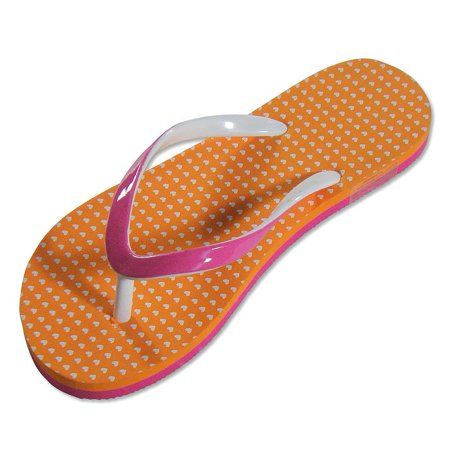 Private Label - Ladies Flip Flop Pink/Orange / S 5-6 | Walmart (US)