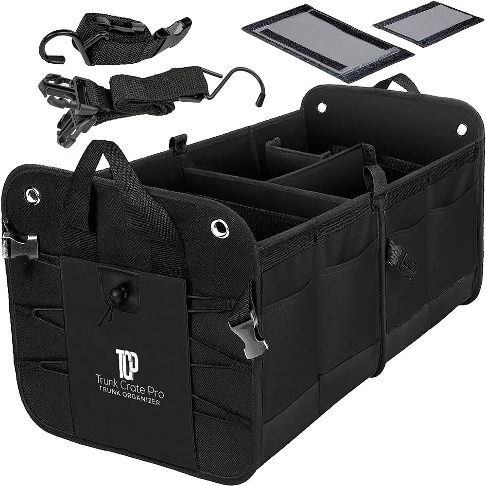 TRUNKCRATEPRO Trunk Organizer For Car, Suv, Truck | Premium Adjustable Multi Compartments Collaps... | Amazon (US)