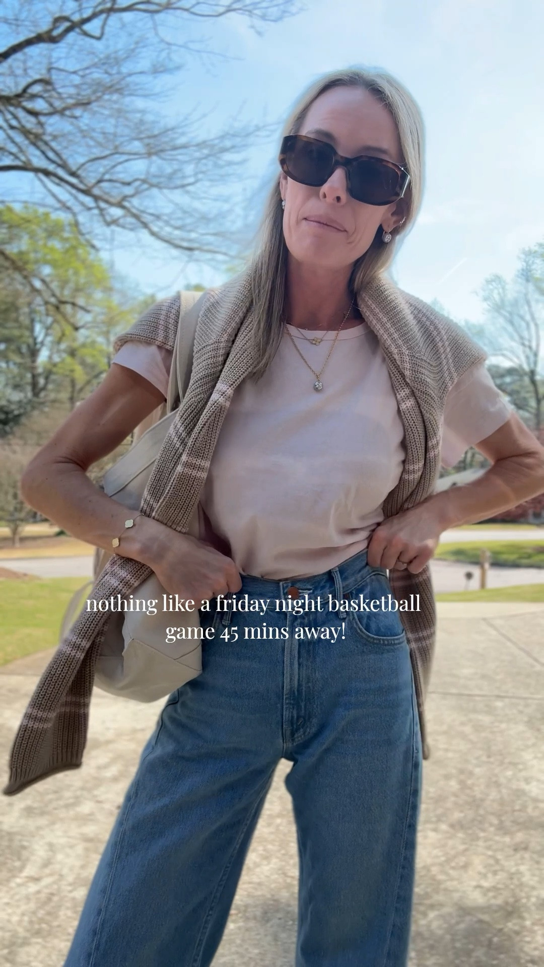 Small tee / large sweater / 26 jeans and tote is still on sale!!! 