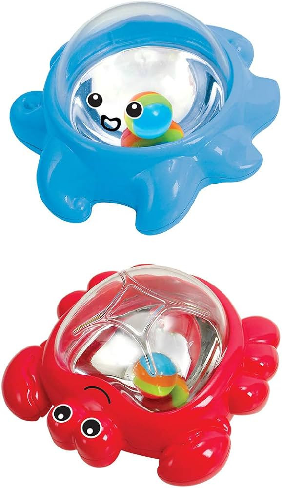PlayGo Octopus and Crab Rattle Baby Bath Toy | Floating Plastic Animal Toys Set | Interactive Fun... | Amazon (US)