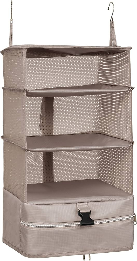 ELEZAY Hanging Packing Cubes Portable Closet Shelves Travel Collapsible Compression Garment Organ... | Amazon (US)