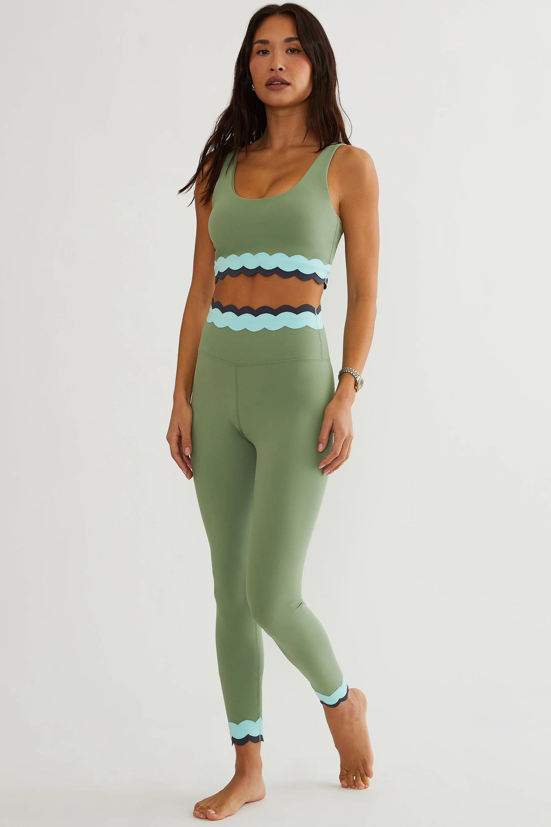 Stacy 7/8 Legging Sage Mist Matte | Women's High-Waisted Active Leggings | Beach Riot | Beach Riot
