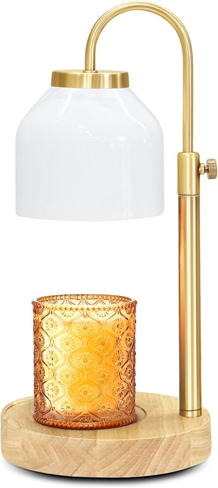 Candle Warmer Lamp - Height Adjustable Electric Candle Melter with 2 Bulbs, Timer and Dimmer, Com... | Amazon (US)