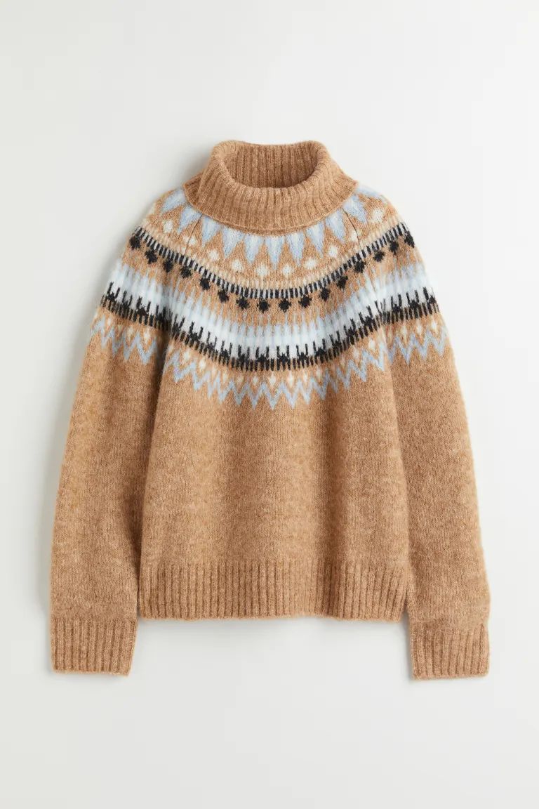 Jacquard-knit Turtleneck Sweater | H&M (US)