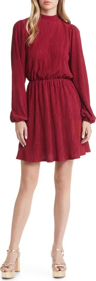 Plissé Long Sleeve Dress | Nordstrom