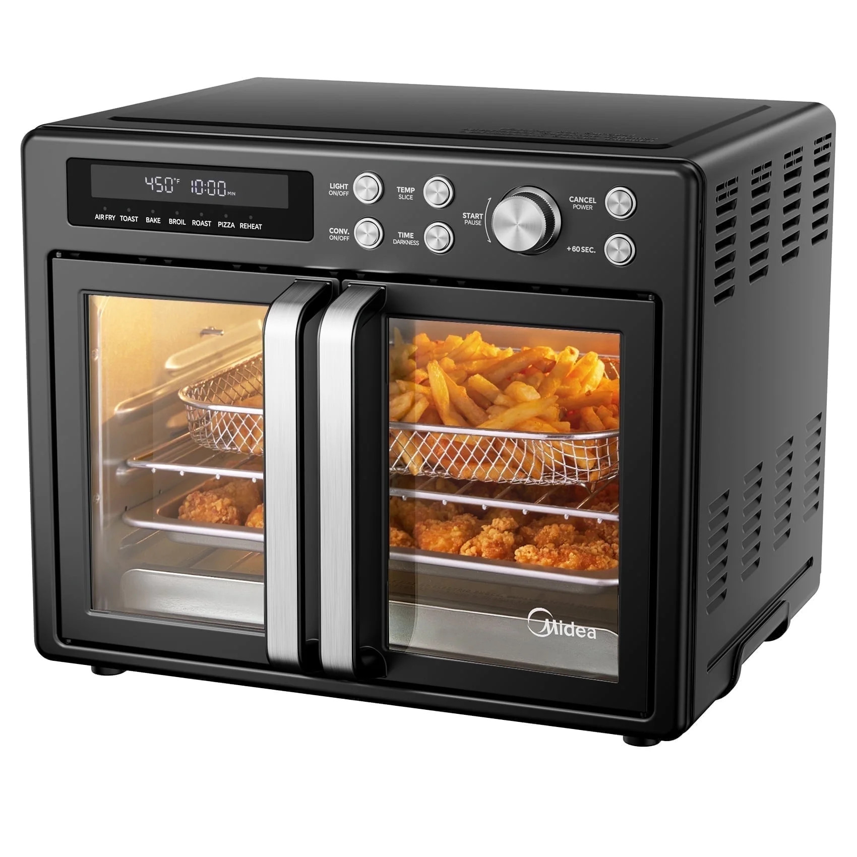 Midea Flexify 26.4 QT French Door Toaster Oven Air Fryer Combo, Stainless Steel | Walmart (US)