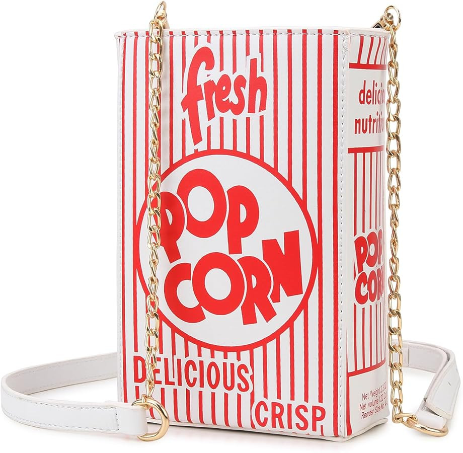 Novelty Fashion Women Crossbody Bag, Popcorn Box Style Clutch Bag for Girl Handbag Shoulder Bag P... | Amazon (US)