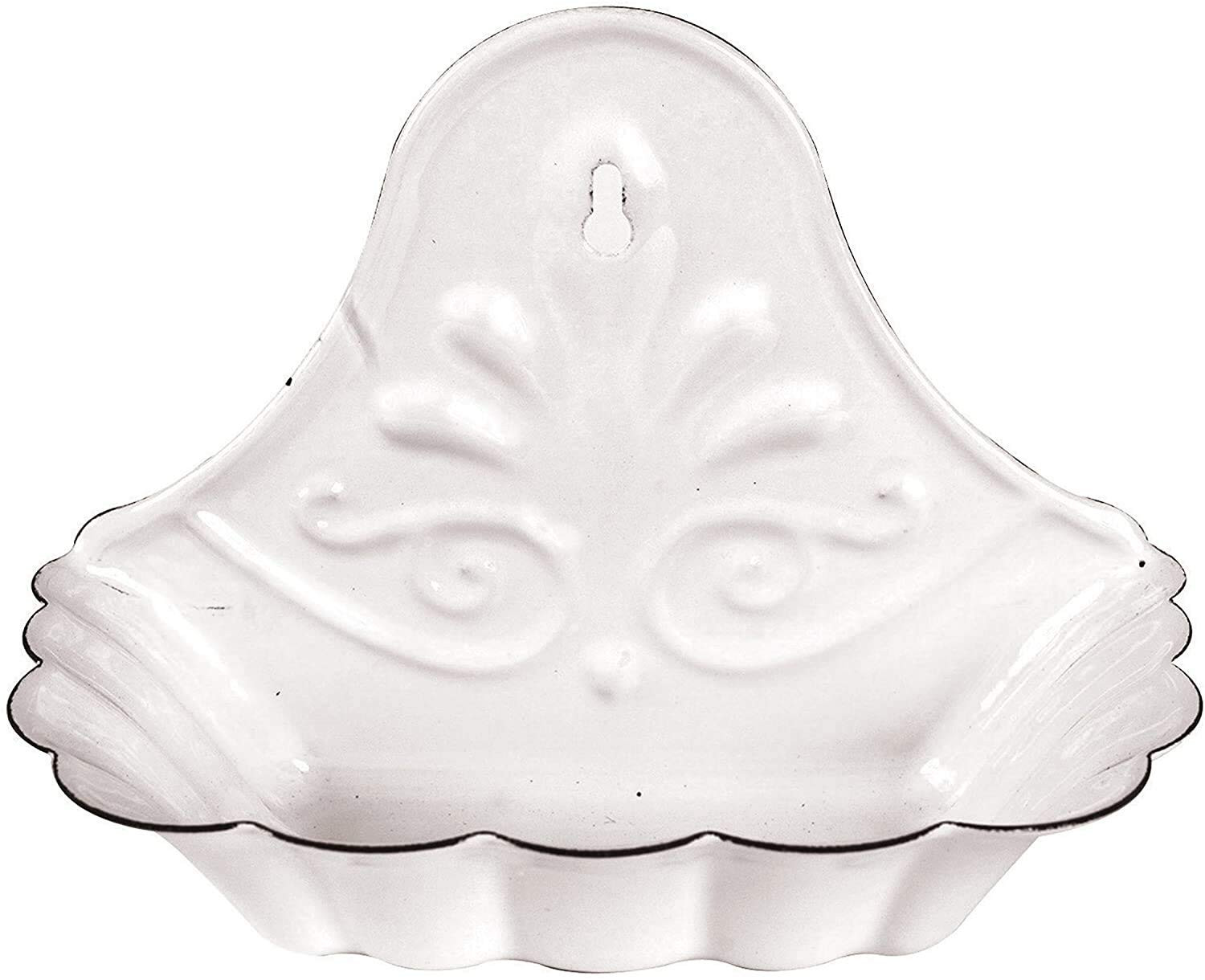 Creative Co-Op White Enameled Metal Soap Dish, Hangs or Sits | Amazon (CA)