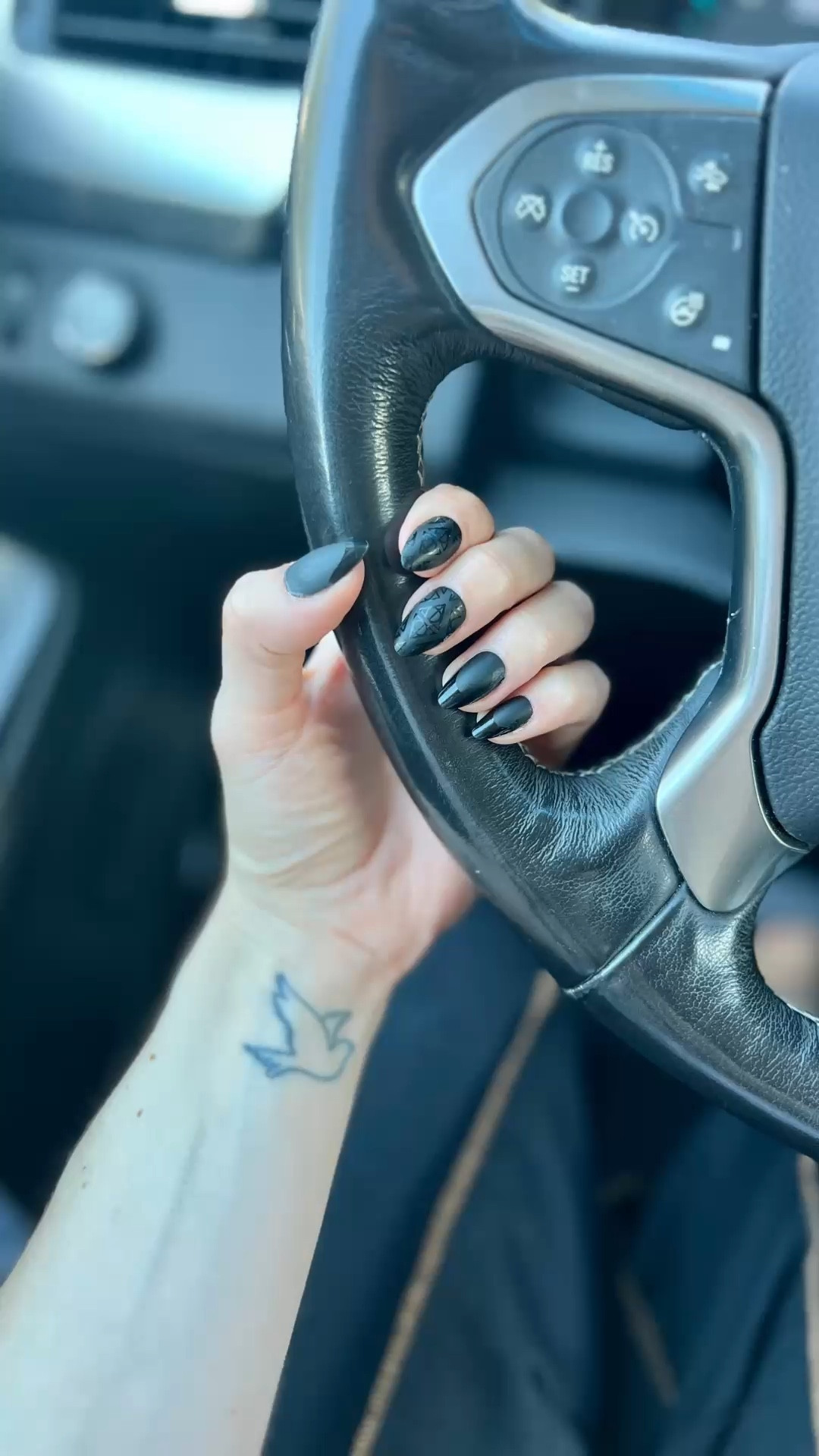 Spring colors are everywhere right now… but I’ll always have a soft spot for a good black manicure. 🖤

These matte black press-on nails have the prettiest mix of matte + glossy detail, and the subtle design makes them feel a little edgy while still being wearable with everything. I love that they give that salon-quality look but take just minutes to apply at home (major mom win).

If you’re like me and neutral nails > seasonal trends, these are such a fun set to add into your rotation.

Details:
• short almond shape
• matte + glossy black finish
• lightweight press-ons
• last up to 2 weeks

Perfect if you love minimal black nails, edgy neutral manicures, or easy press-on nails that still look elevated.

#LTKBeauty #LTKFinds #PressOnNails #BlackNails #NailInspo

#LTKdayinmylife #LTKselfcare #LTKmomlife