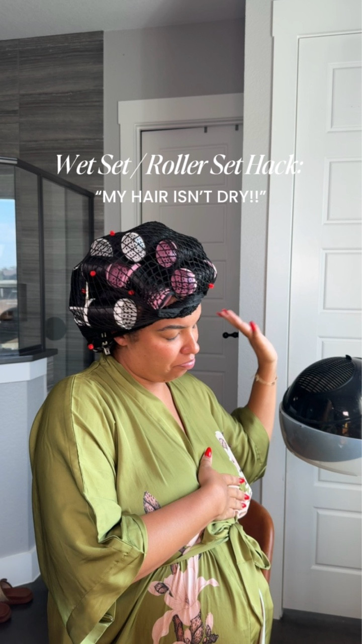 Yall my beloved hooded dryer took its last breath 30 minutes into my last roller set session 😭😭😭😭 RIP!! 

But all was not lost because I whipped out my tried and true blowout brush from @hairitagebymindy to save the day. And she understood the assignment!!

I actually used to do this a lot when I was first tryin to figure out how long I needed to sit under the dryer for my hair to fully dry and what product combinations worked best for my hair type.

So if you ever find yourself in this situation or simply can’t stand sitting under the dryer any longer lol try this hack! 

#rollerset #naturalhair #straightnatural