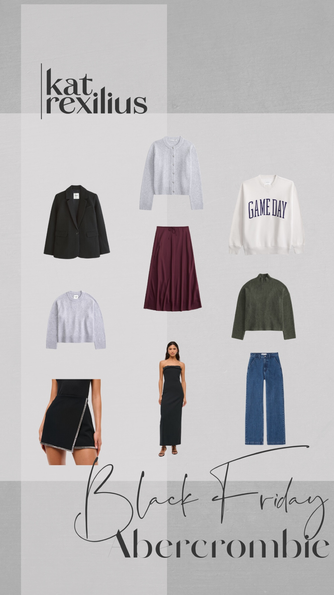 Abercrombie Black Friday sale! 25% off everything! 
Game day sweatshirt 
Cardigan 
Sweater 
Tweed blazer 
Skort 
Satin skirt 
Dress 
90s jeans 

#LTKCyberWeek #LTKSaleAlert #LTKFindsUnder100