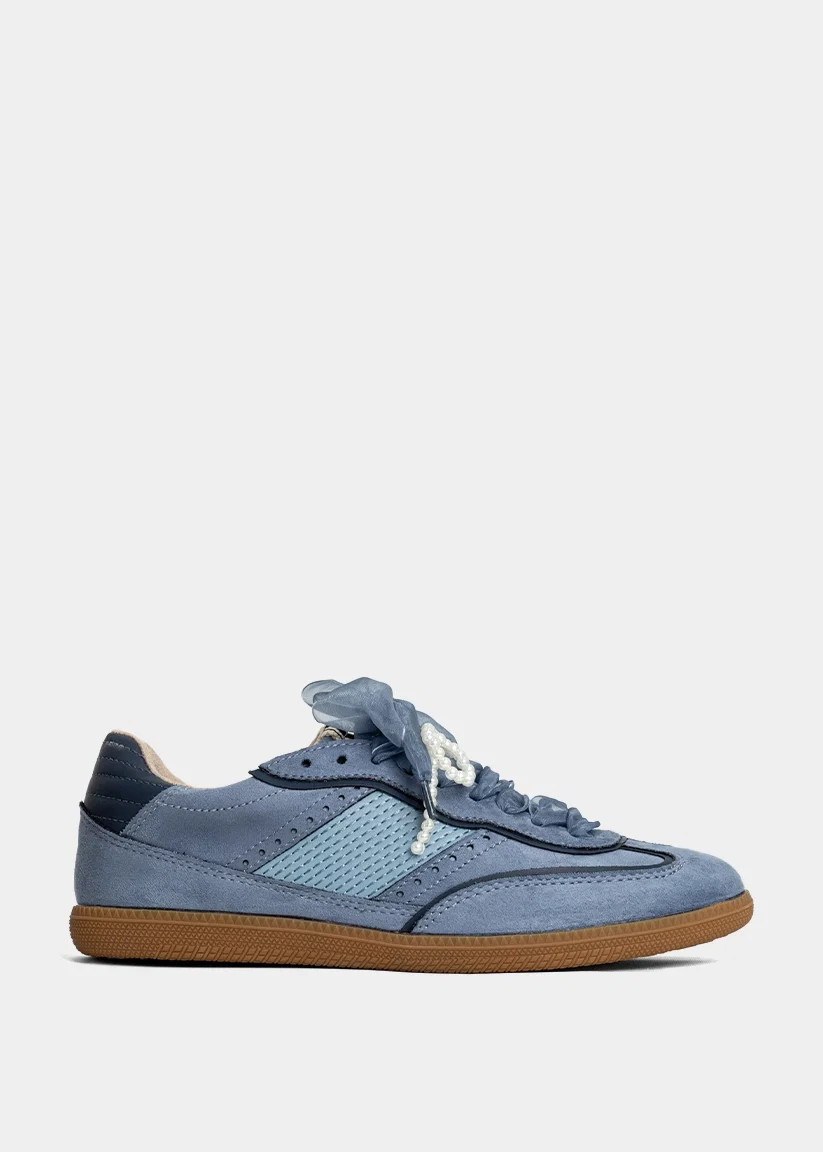 Sophie Blue Suede Sneakers – SHUSHOP | SHUSHOP