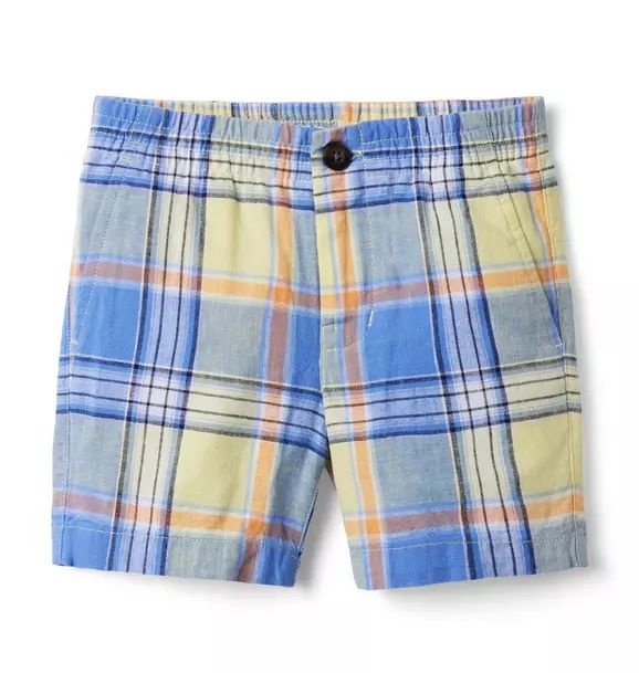 Plaid Linen Pull-On Short | Janie and Jack