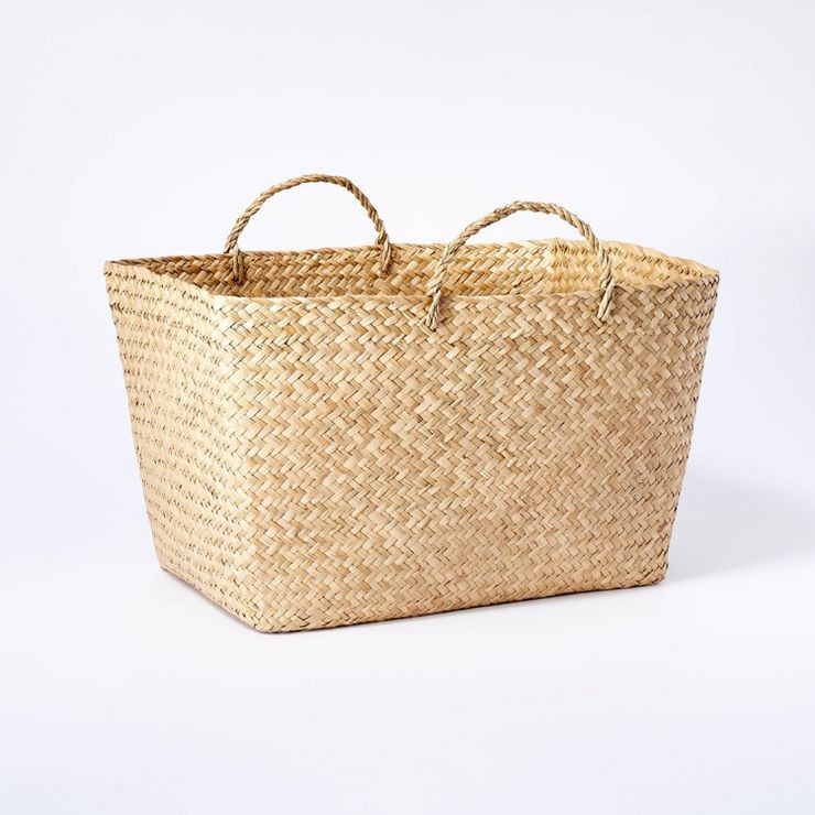 Rectangle Tapered Chevron Seagrass Basket - Threshold™ designed with Studio McGee | Target