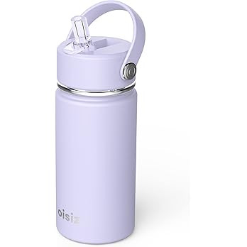 Oisiz Kids Water Bottle with Straw Lid 14oz, Vacuum Insulated 316 Stainless Steel Water Bottles f... | Amazon (US)
