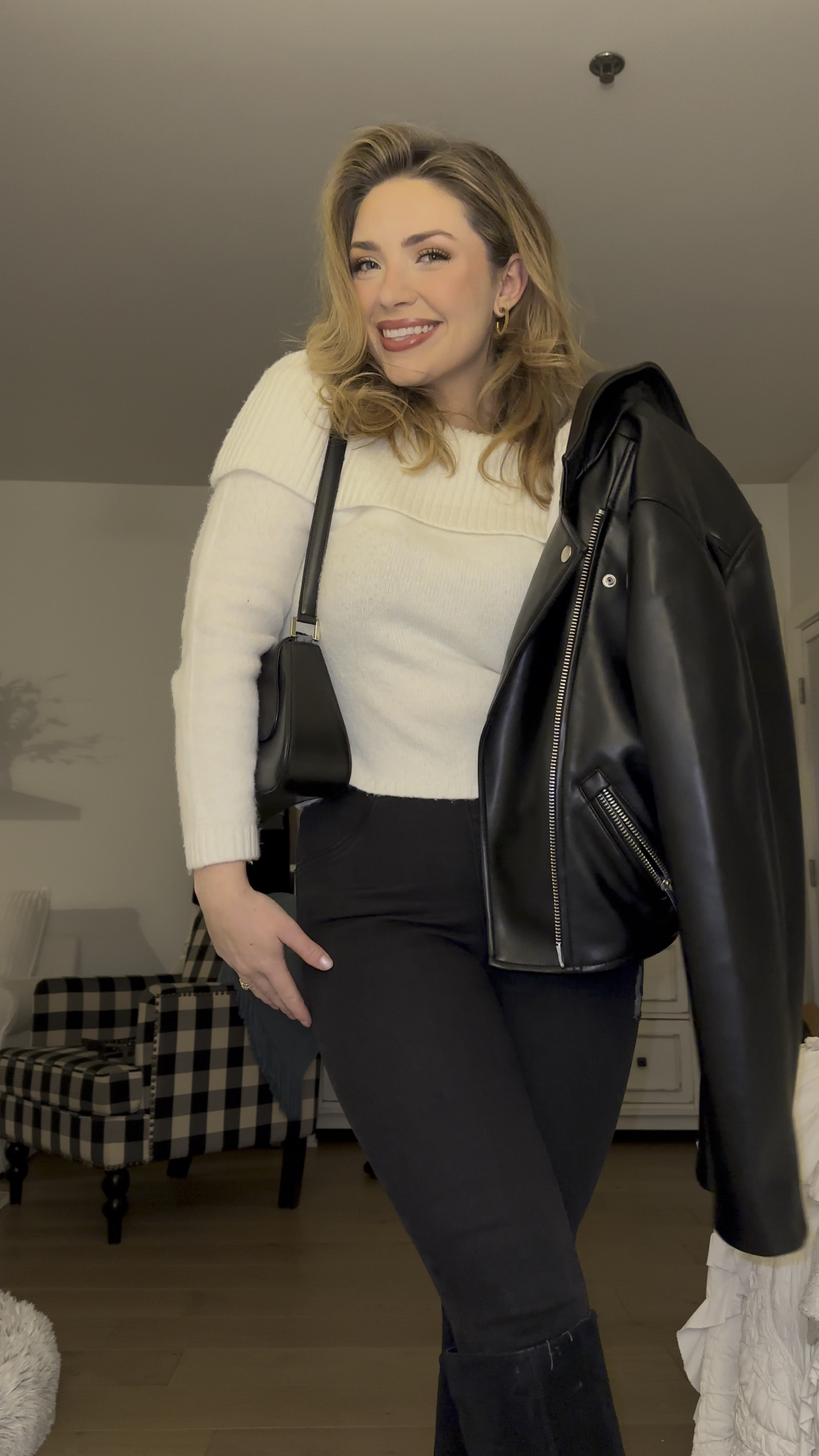 I have been so obsessed with off the shoulder sweaters this season it’s not even funny. I’m wearing the spanx skinny jeans and they are the comfiest option I’ve found when pairing with an over the knee boot! Also tagging my favorite hot tool that I used tonight because it gives that effortless blowout look 💕

#LTKMostLoved