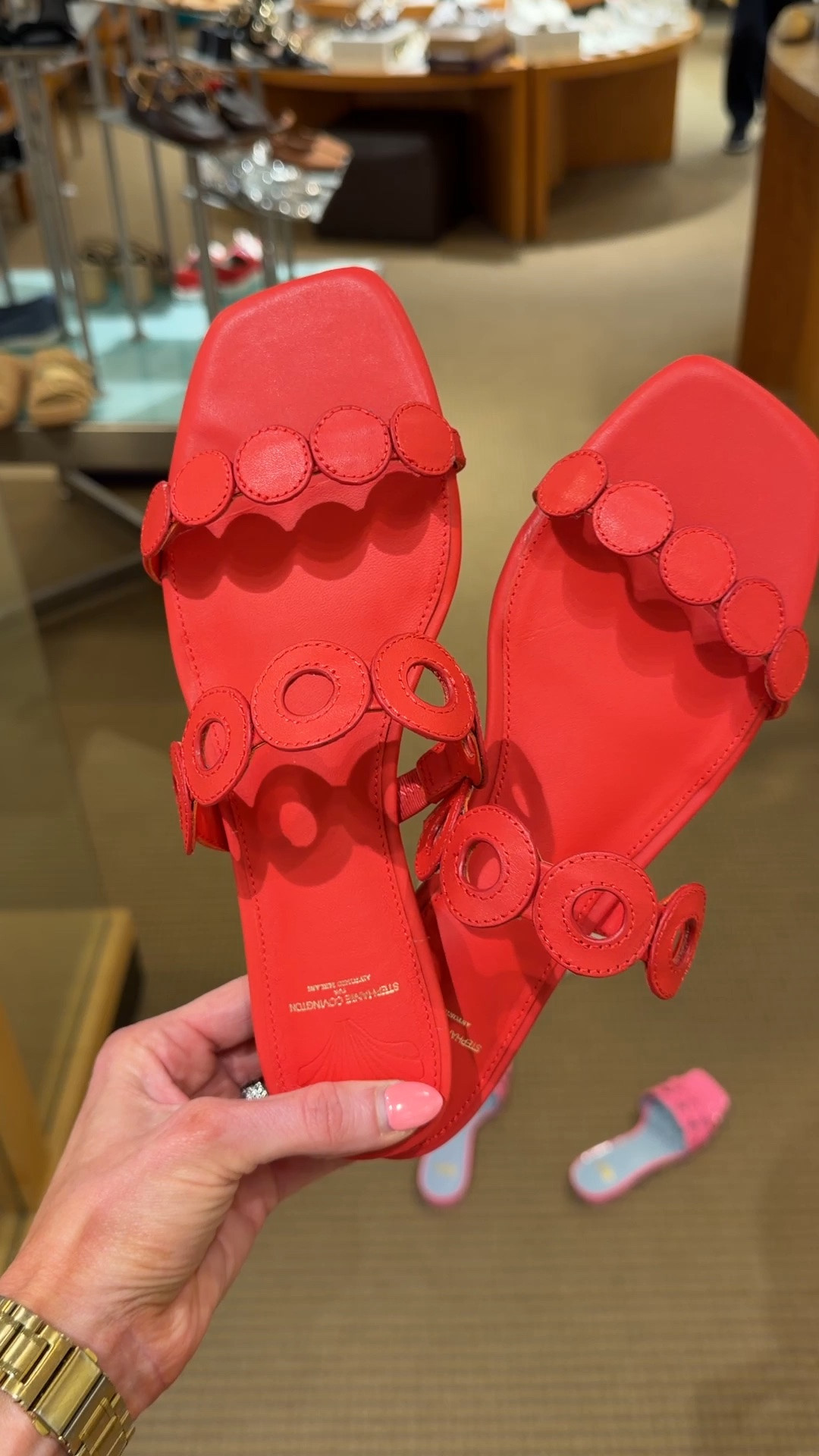 How cute are these red sandals! Such good color! @Dillards Inc.
