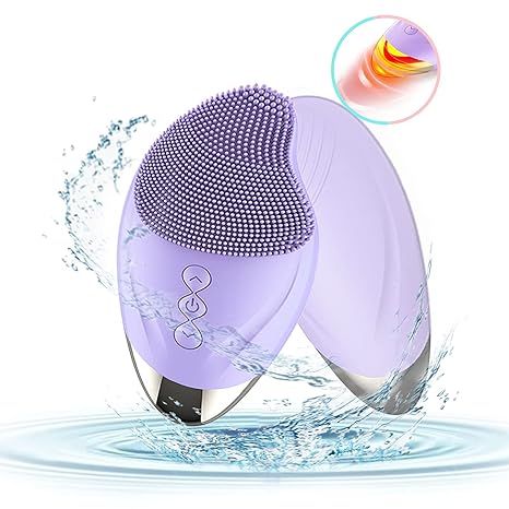 Facial Cleansing Brush Heated,Waterproof Vibrating Face Scrubber for Deep Cleanser,Face Brush Gen... | Amazon (US)