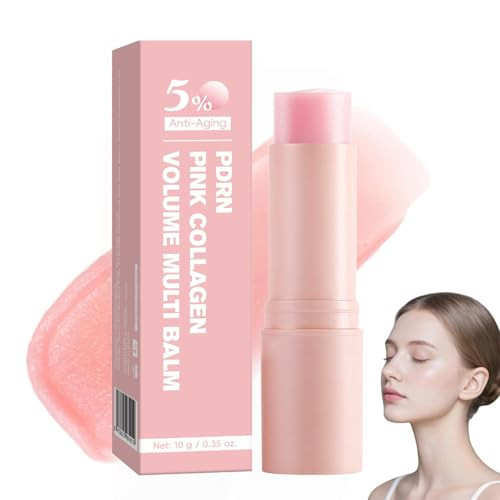 PDRN Pink Collagen Balm Stick, Korean Skin Care, Anti-wrinkle Face Eye Body Hydrating Face Moisturizer, Collagen Moisturizing Stick for Smoothing & Firming (1PC) | Amazon (US)