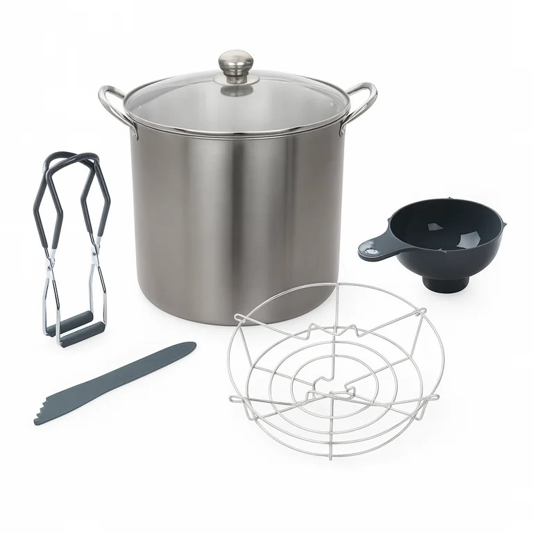 Mainstays 5-Piece Complete Water Bath Canning Kit, Essential Canning Supplies Starter Kit | Walmart (US)