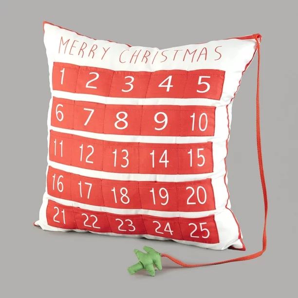 Christmas Decorative Pillow - Farmhouse Countdown to Christmas Accent Throw - Walmart.com | Walmart (US)