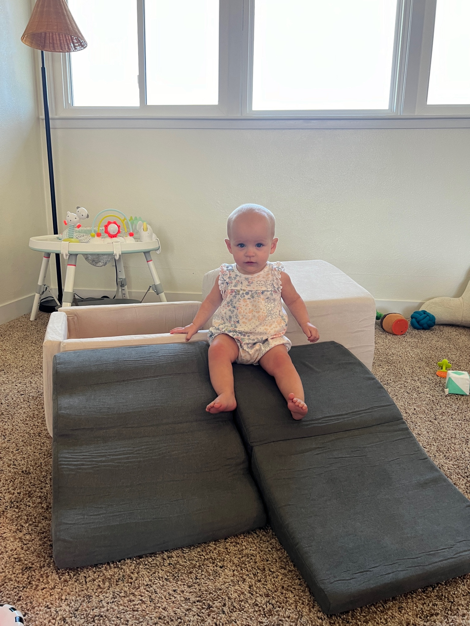 Emery is loving her foam climbing center! She turns 9 months Monday so this is perfect for her age of crawling around and wanting to climb!

#LTKBaby