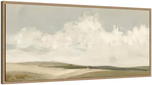 Kate and Laurel Framed Canvas Wall Art Print Whispering Meadows I Panel by Amy Lighthall, 40 x 18... | Amazon (US)