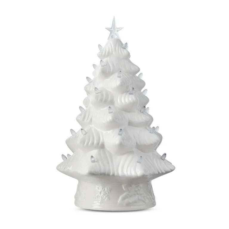 Mr. Christmas 15-inch White Nostalgic Ceramic Tree | Walmart (US)