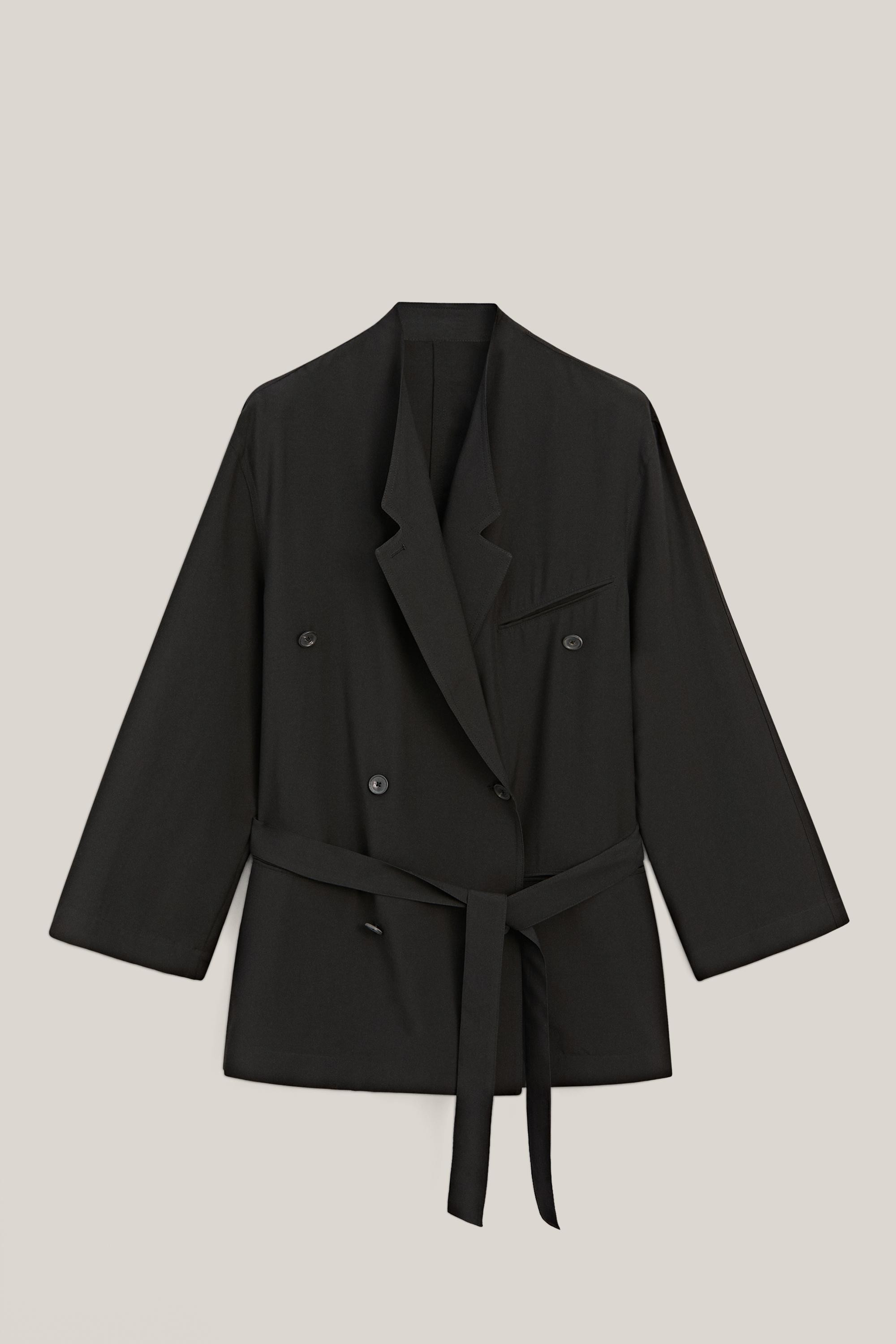 Flowing oversize blazer with belt detail - LIMITED EDITION | Massimo Dutti US
