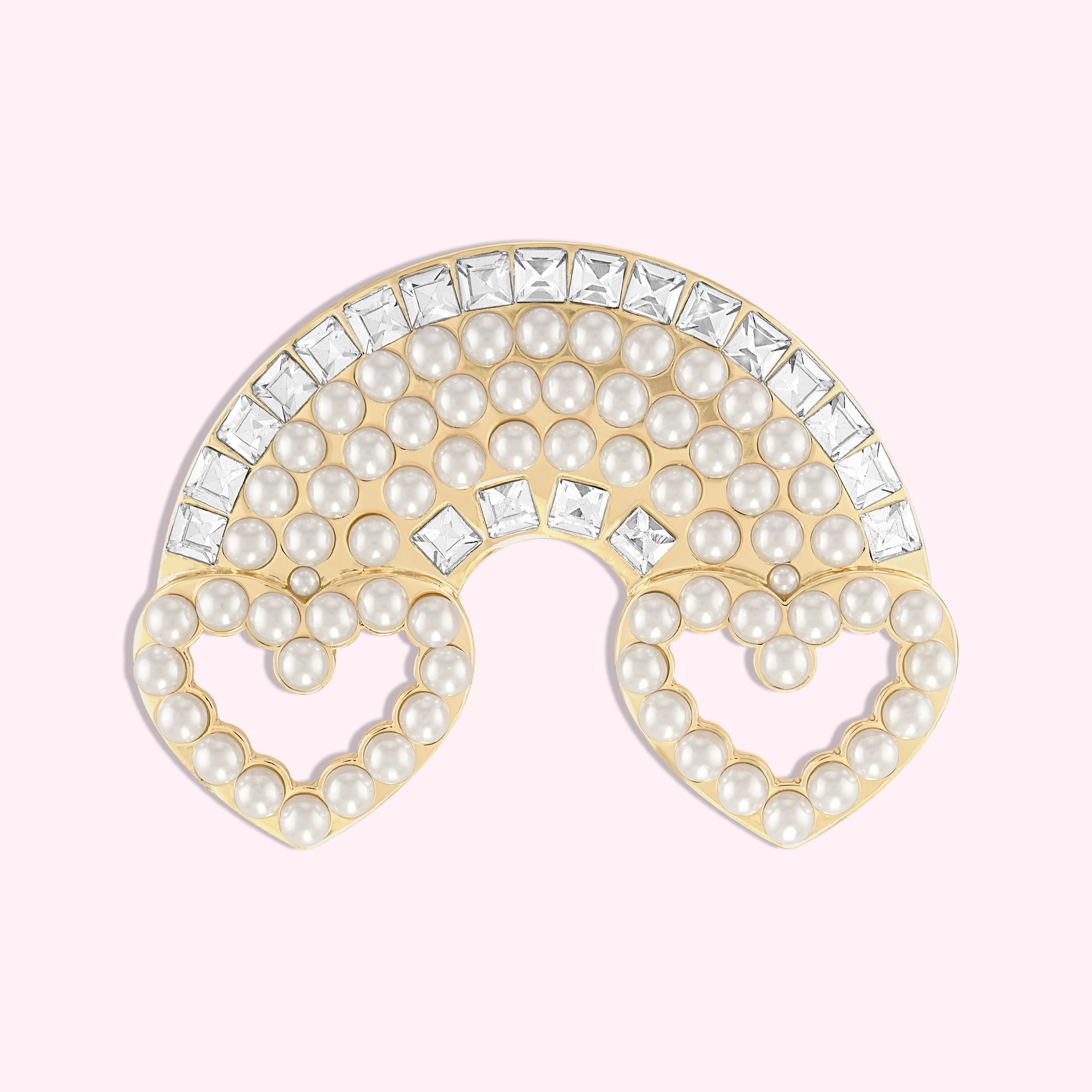 Rainbow Pearl & Crystal Brooch | Stoney Clover Lane