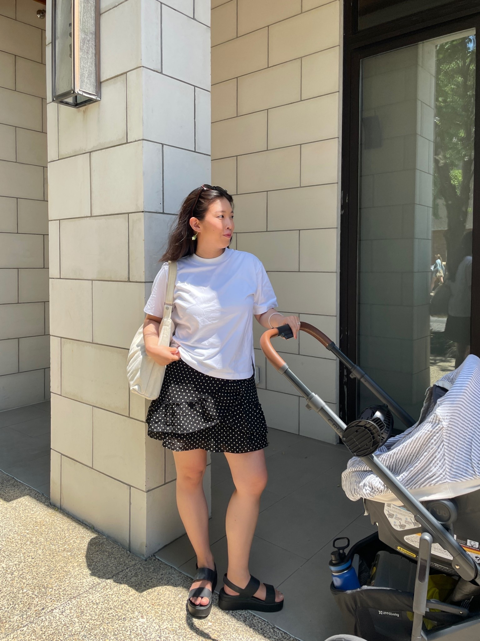 Easiest summer outfit of the day! White tshirt and polka dot skirt! The skirt is from sezane last year but I’ve linked some similar ones with all different price point. 

#summeroutfit #ootd #outfitideas #summervibes #momoutfit #outfitinspo #polkadots #sezane #momstyle #casualoutfitideas #summeroutfitinspo #baggu

#LTKStyleTip #LTKSeasonal #LTKU