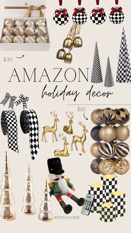 Amazon holiday decor, black and gold holiday decorations, Amazon home decor, black and gold decor, black and white holiday, Amazon home finds, affordable Christmas decor, affordable holiday decor, black and gold ornaments 

#LTKSeasonal #LTKHoliday #LTKhome