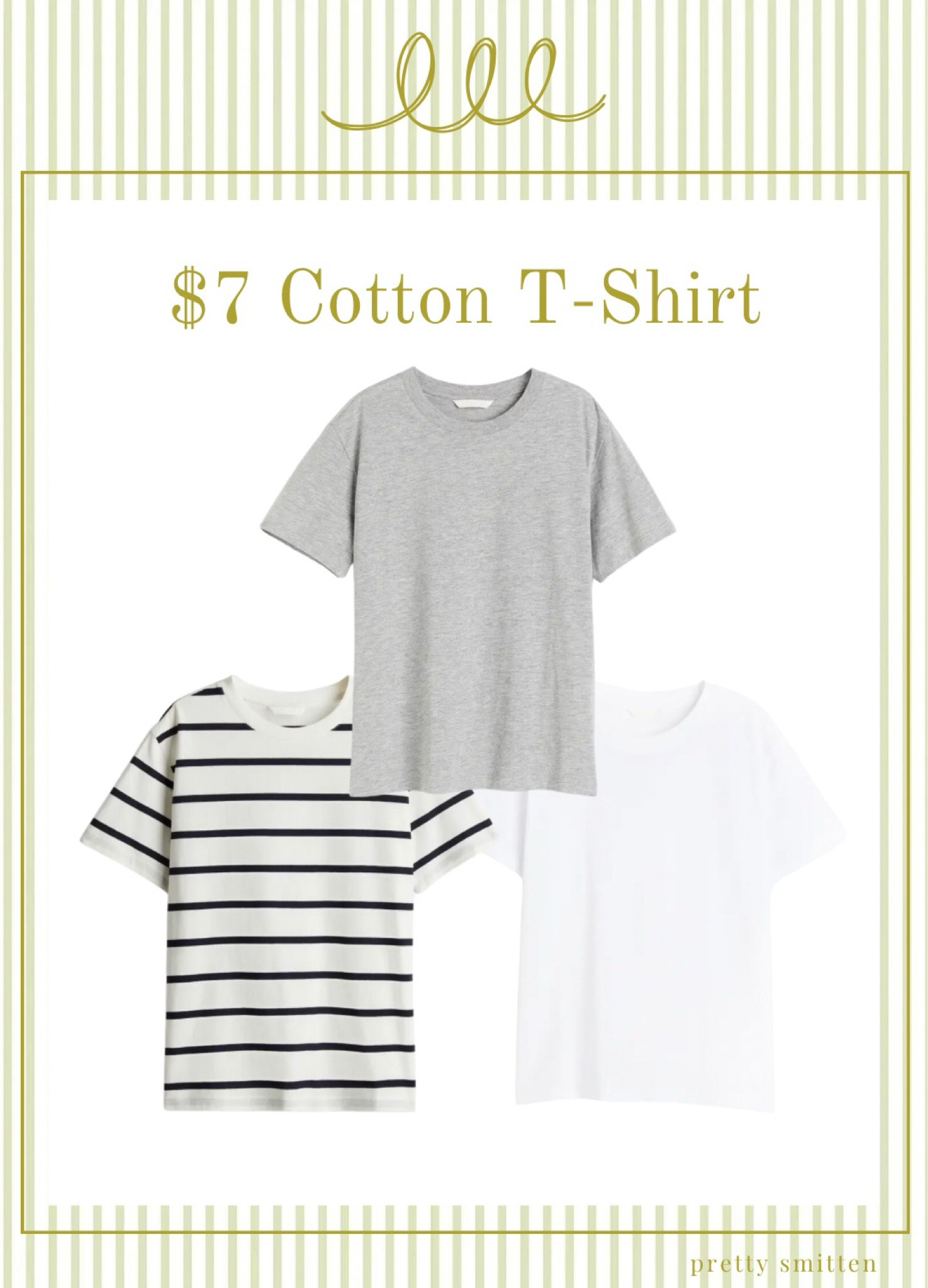 The best $7 t-shirt, comes in multiple colors. Favorites are white, cream, grey, navy and stripe! They run slightly large but I bought my normal size small and I love the fit! 

#LTKOver40 #LTKStyleTip