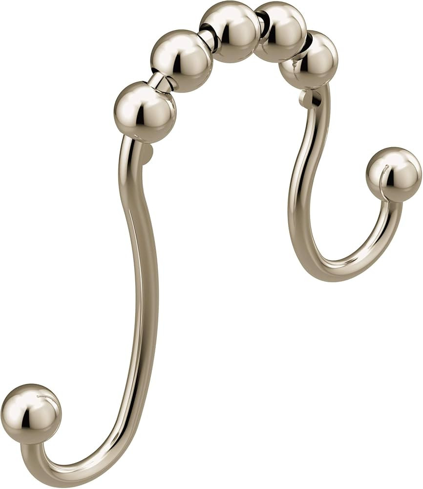 Moen SR2201NL Shower Curtain Ring, Pack of 12, Polished Nickel | Amazon (US)