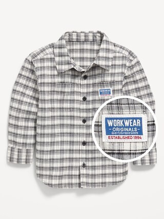 Plaid Flannel Pocket Shirt for Toddler Boys | Old Navy (US)