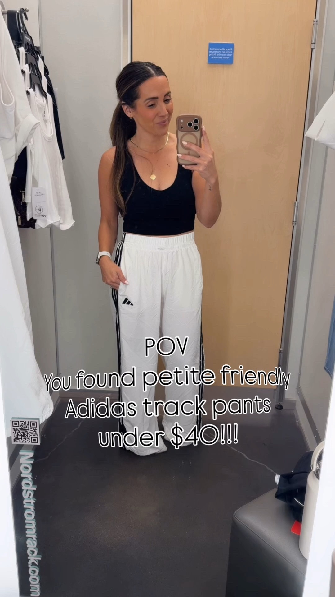 Short girl friend track pants! But also so cute on tall girls and you can see your sneakers or slides! 

Wearing an XS.

#LTKSaleAlert #LTKootd #LTKPetite