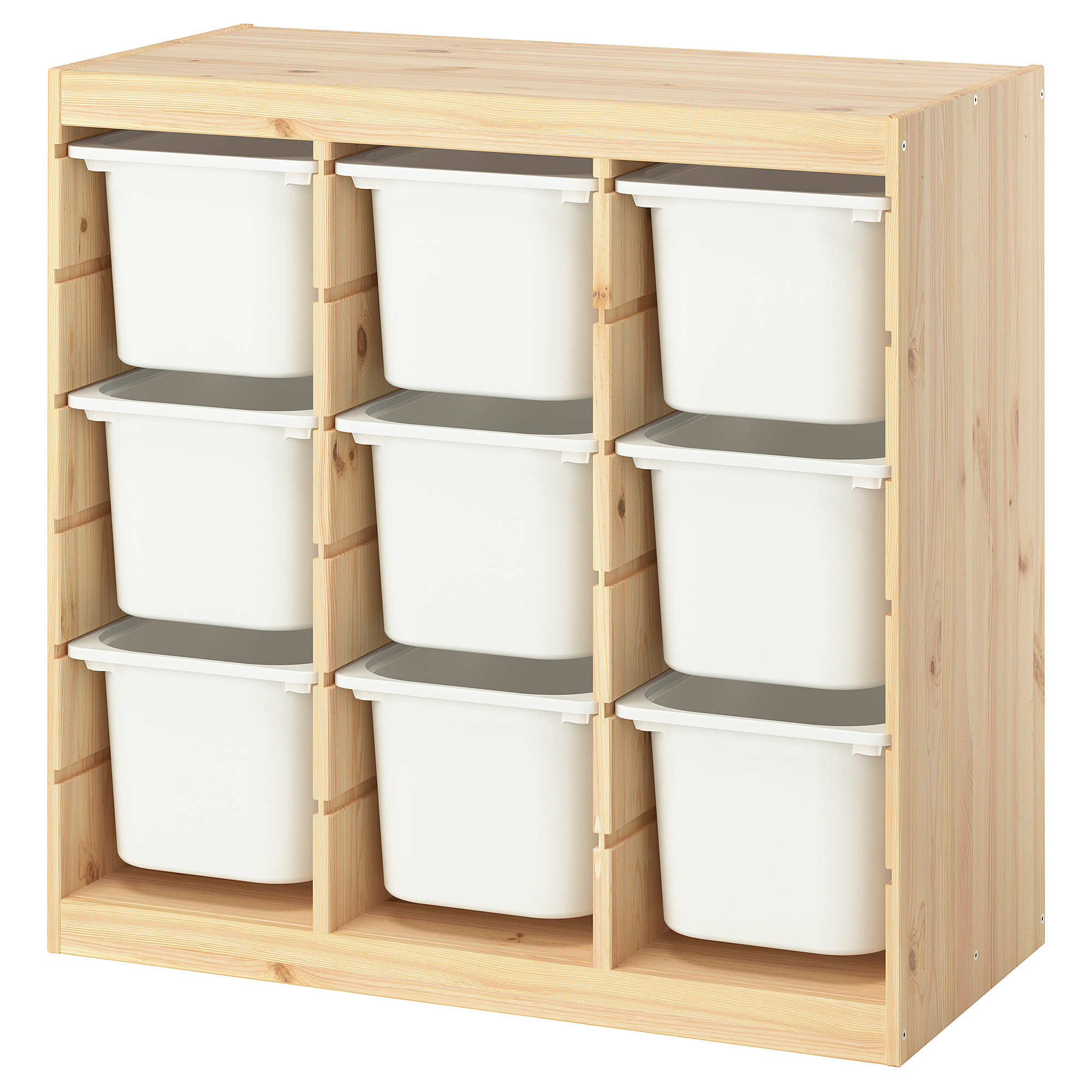 TROFAST Storage combination with boxes, room divider/light white stained pine white, 36 5/8x17 3/... | IKEA US