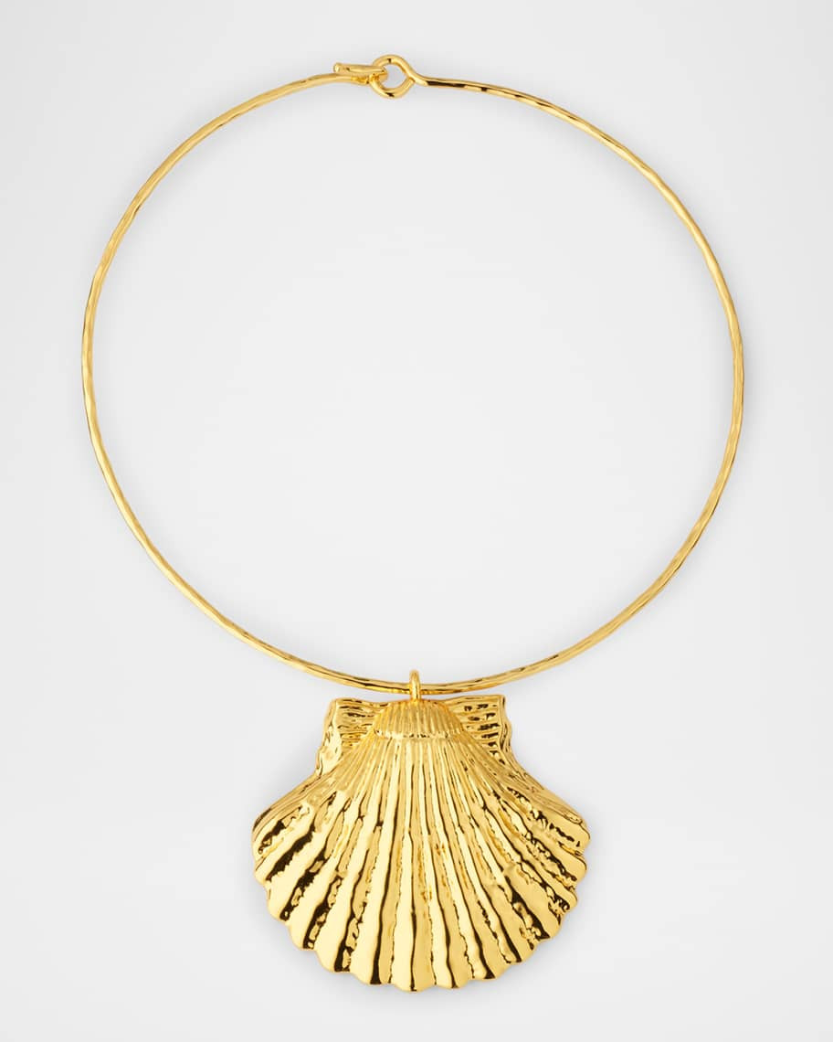 NEST Jewelry Hammered Torque Shell Collar Necklace | Neiman Marcus