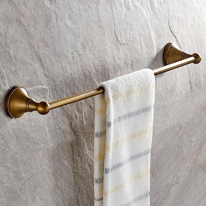 Leyden Antique Brass Towel Bar, 24 Inch Towel Holder Rod Brass Towel Rack Bathroom Accessories Wa... | Amazon (US)