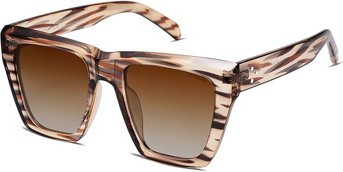 SOJOS Vintage Oversized Square Cat Eye Polarized Sunglasses for Women Trendy Fashion Cateye Style... | Amazon (US)