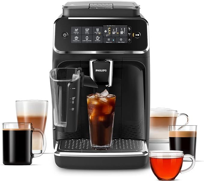 Philips 3200 Series Fully Automatic Espresso Machine - LatteGo Milk Frother & Iced Coffee, 5 Coff... | Amazon (US)