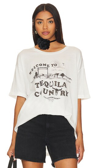 Tequila Country Oversized Tee in White | Revolve Clothing (Global)