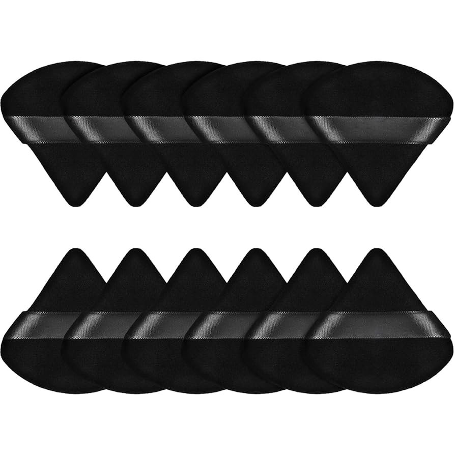 Maitys 12 Pieces Powder Puff Triangle Face Makeup Cosmetic for Loose Powder Soft Body Washable Re... | Amazon (US)