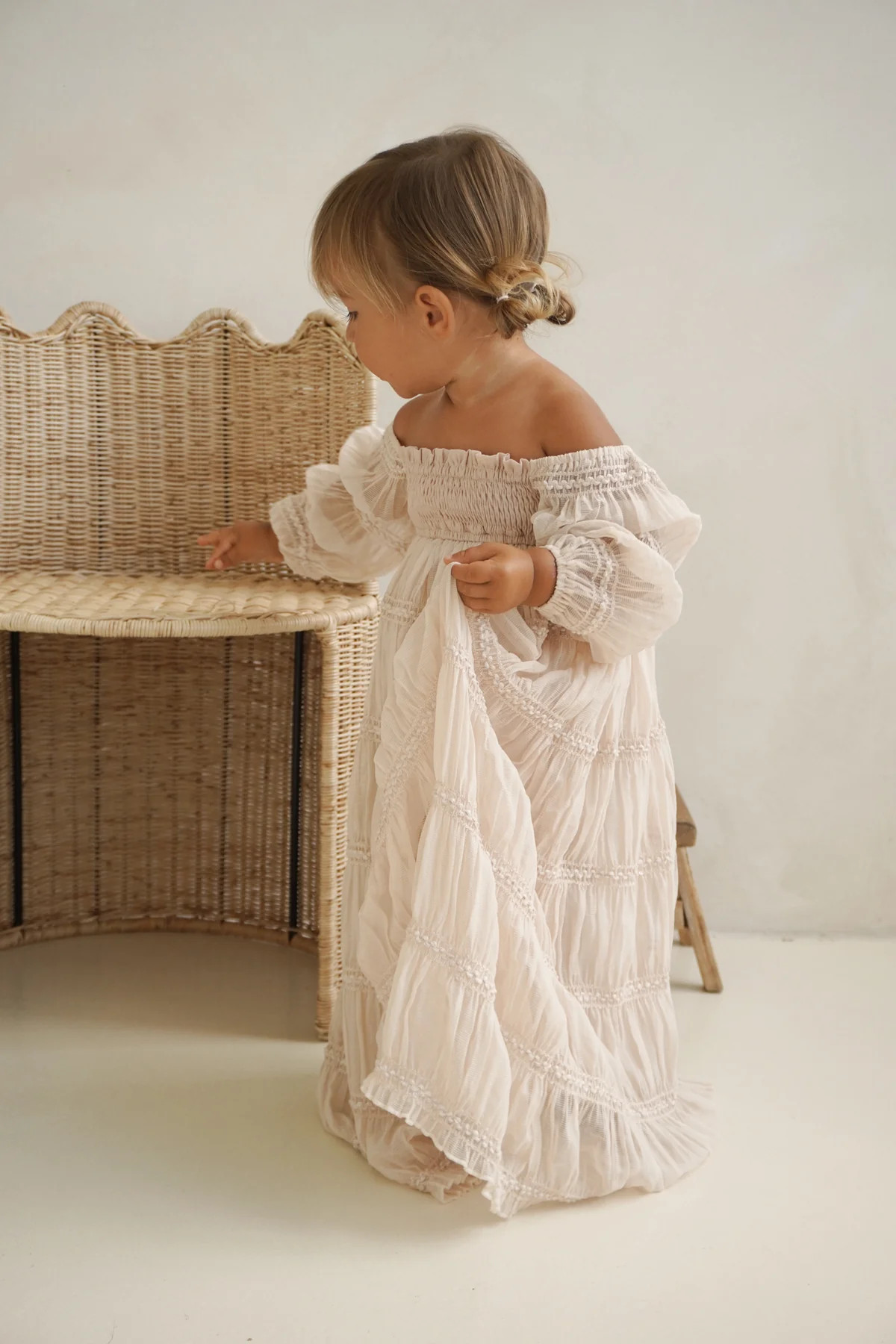 Pippa Maxi (natural chiffon) | INDIE BLUE