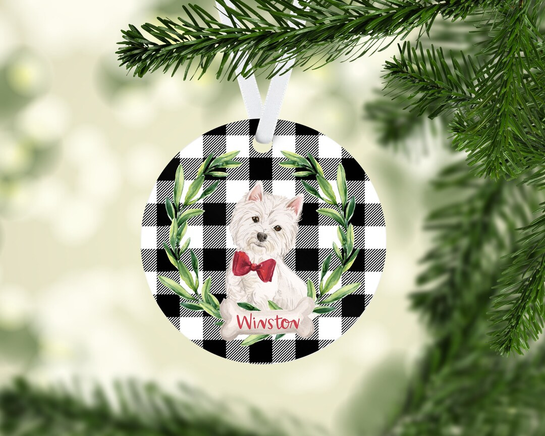 West Highland Terrier Ornament Personalized Westie Dog - Etsy | Etsy (US)